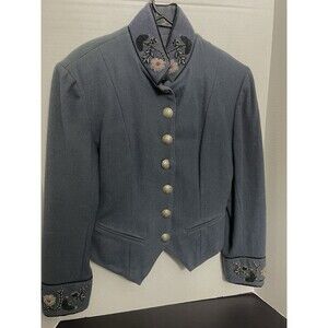 Vintage Double D Ranch Wear Size S Beaded Wool Military Western Jacket